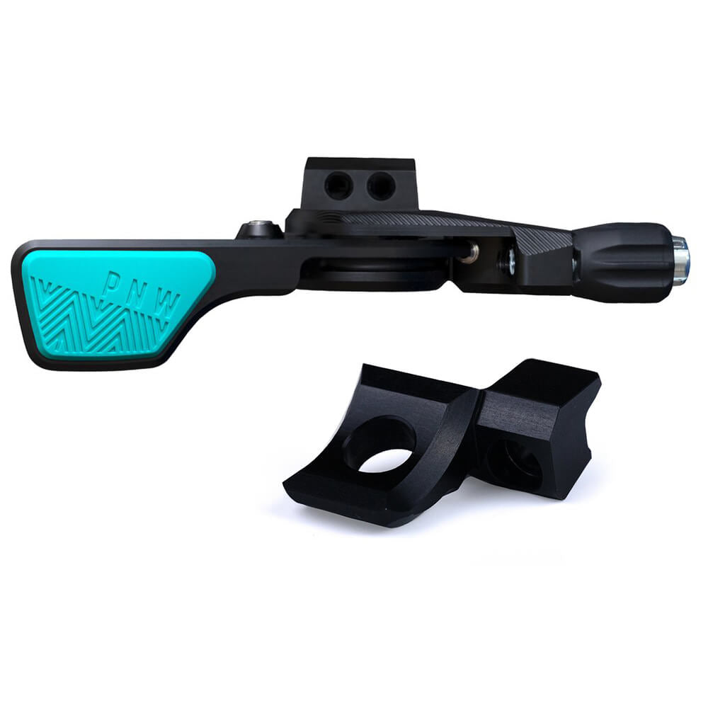 PNW Components Loam Dropper Lever Kit - Black - Teal - SRAM MatchMaker X