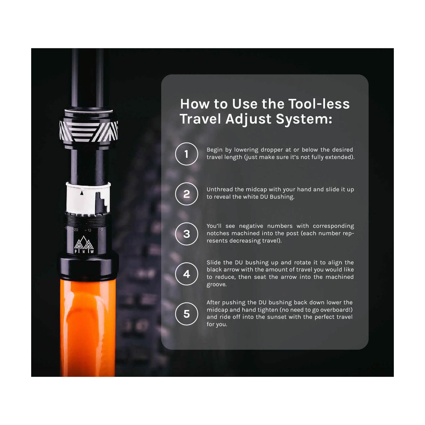 PNW Components Rainier IR Dropper Post - V3 - No Remote Supplied - Internal - Stealth - 30.9mm - 200mm - 555mm