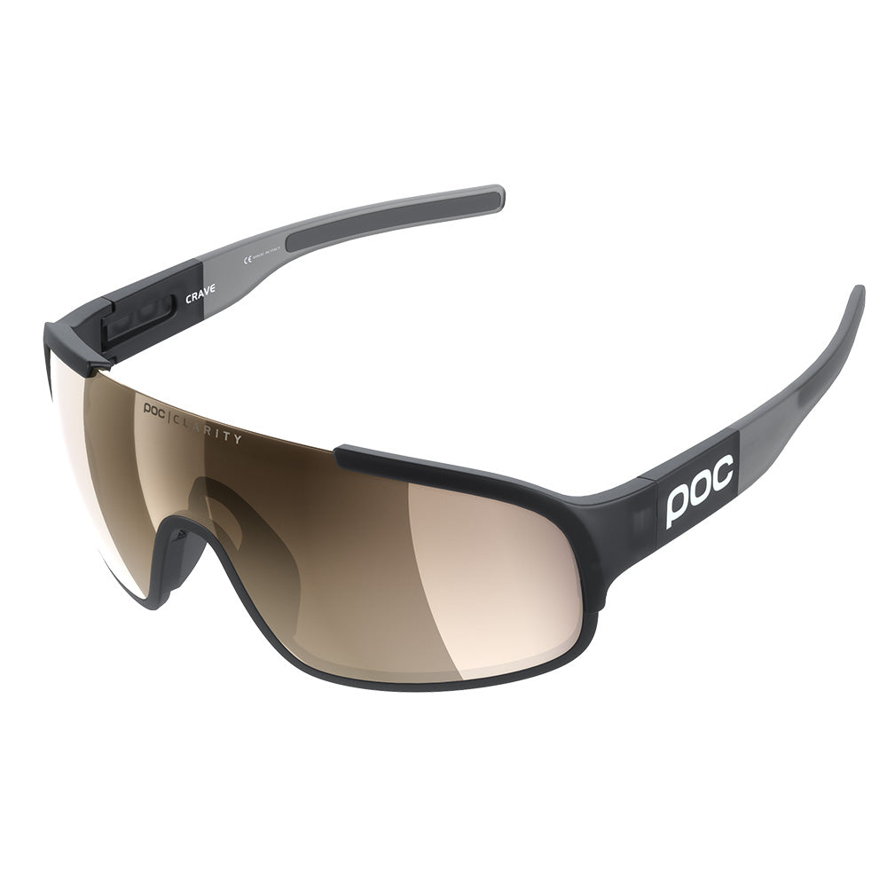 POC Crave Sunglasses - One Size Fits Most - Uranium Black Translucent Grey Brown Silver Mirror Lens