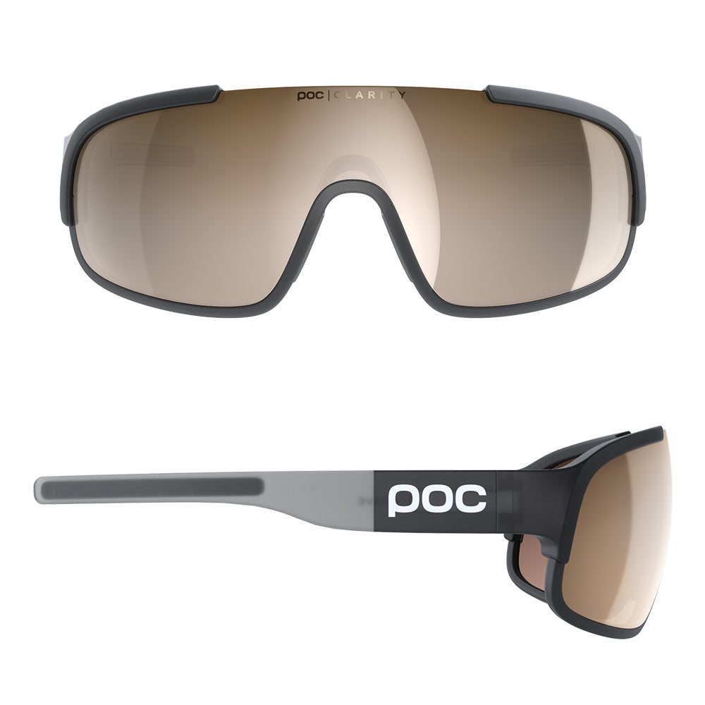 POC Crave Sunglasses - One Size Fits Most - Uranium Black Translucent Grey Brown Silver Mirror Lens
