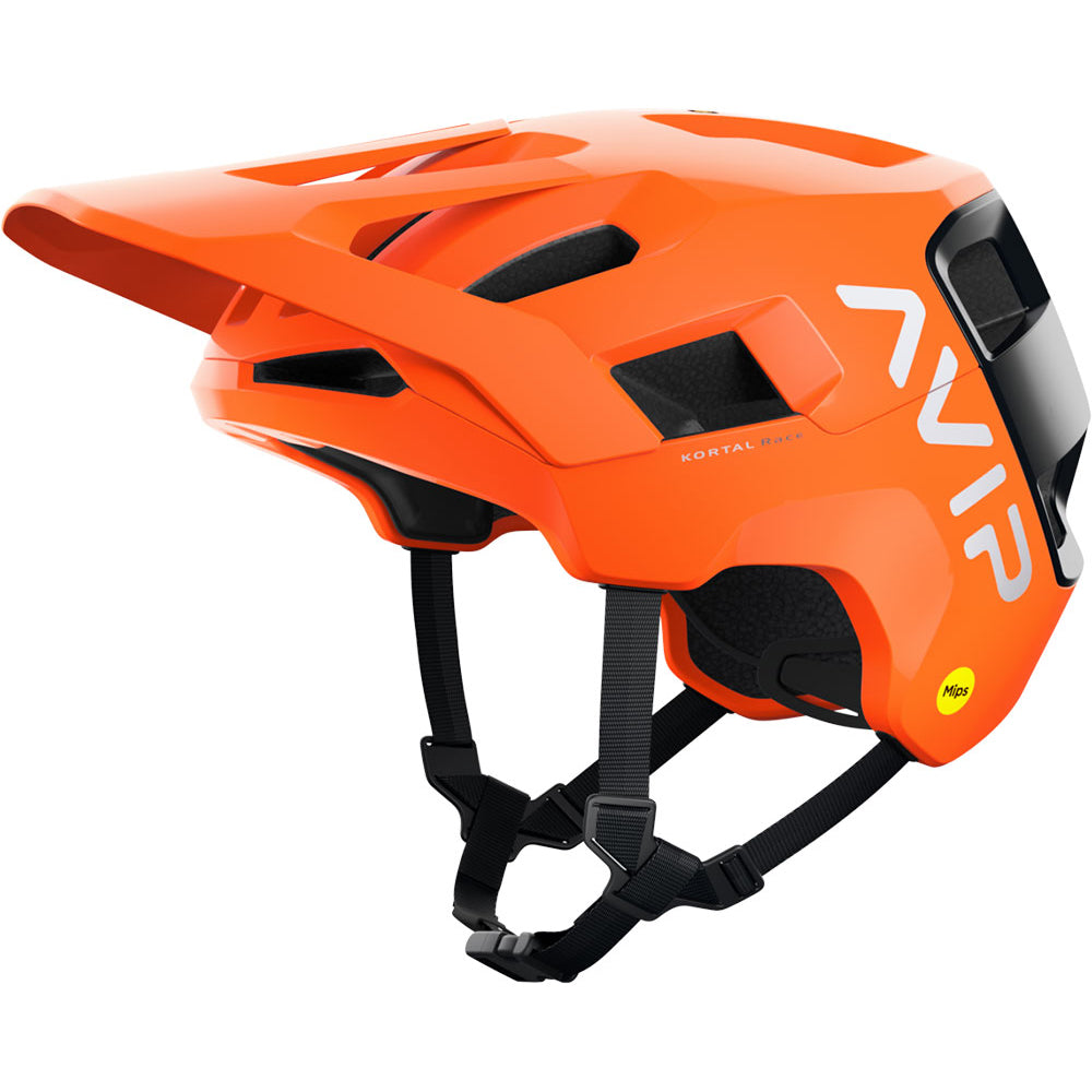 POC Kortal Race MIPS Helmet - XS-S - Fluorescent Orange AVIP - Uranium Black Matte