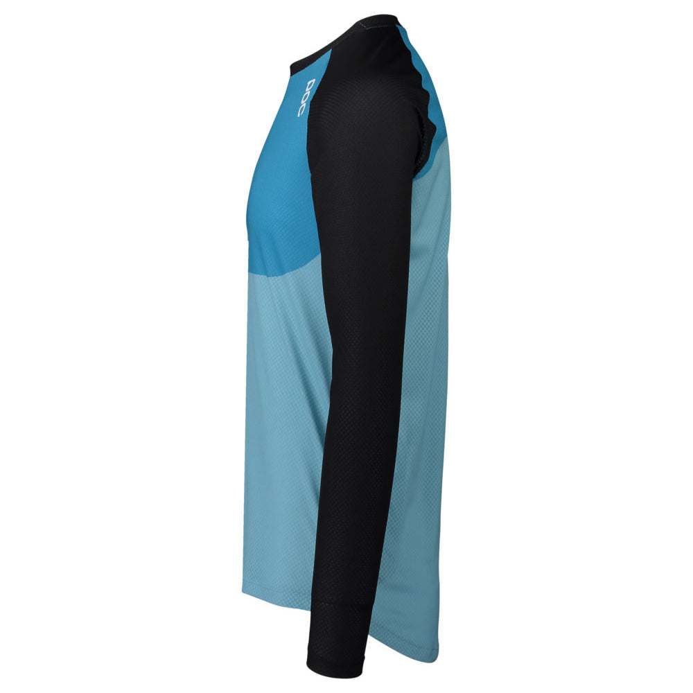 POC MTB Pure Long Sleeve Jersey - XL - Uranium Black - Basalt Blue - Light Basalt Blue