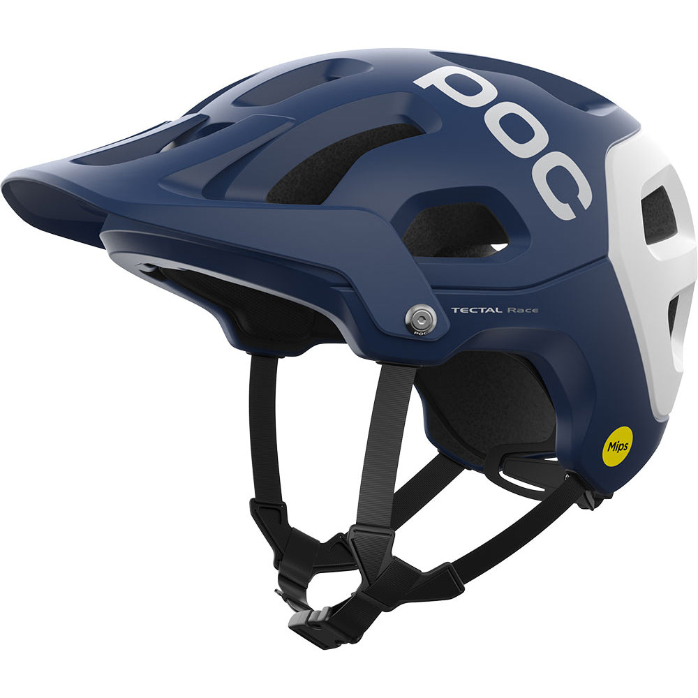 POC Tectal Race MIPS Helmet - L - Lead Blue - Hydrogen White Matte