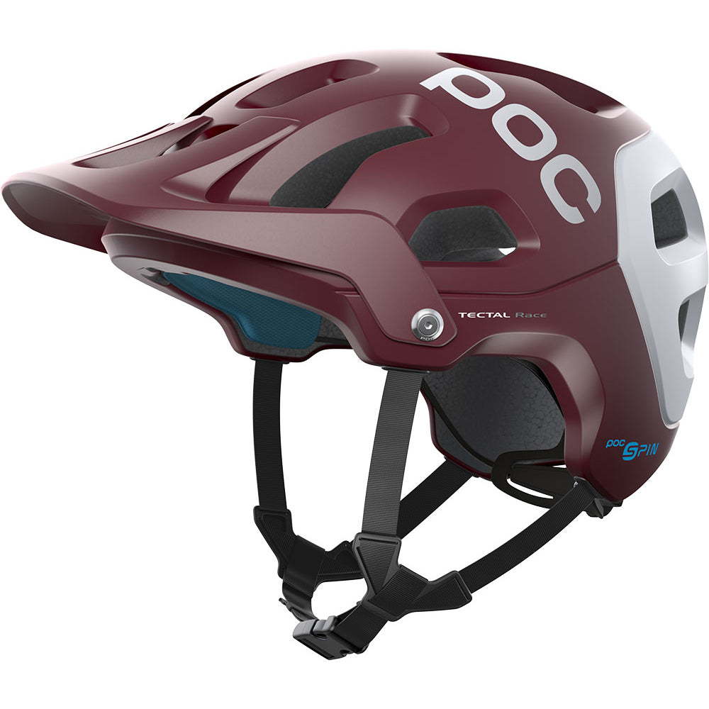 POC Tectal Race Spin Helmet - XS-S - Propylene Red - Hydrogen White Matte