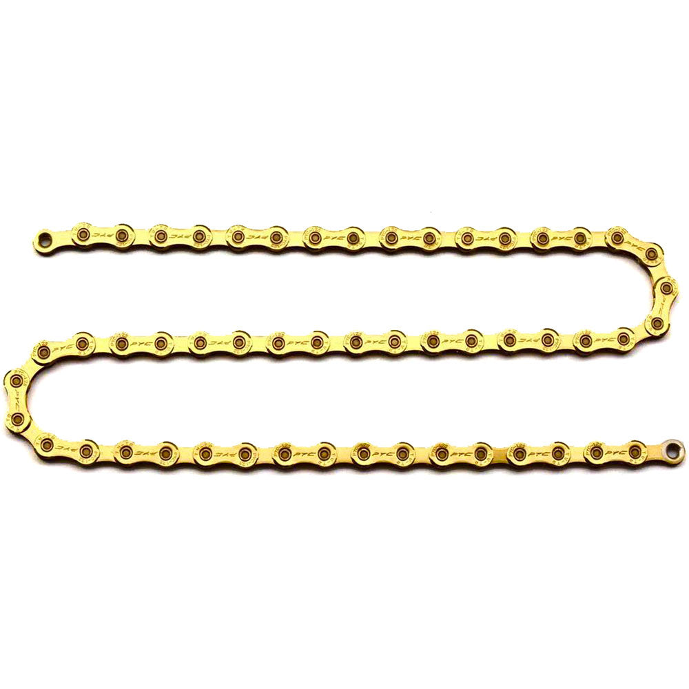 PYC 12 Speed Solid Pin Chain - Gold - 12 Speed