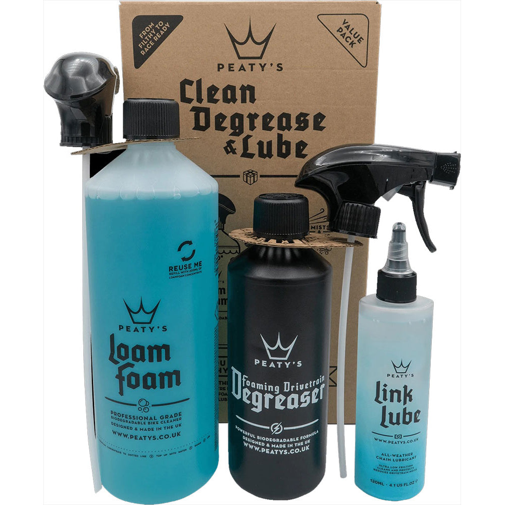 Peaty's Wash Degrease Lubricate Starter Pack - Kit | MTB Direct