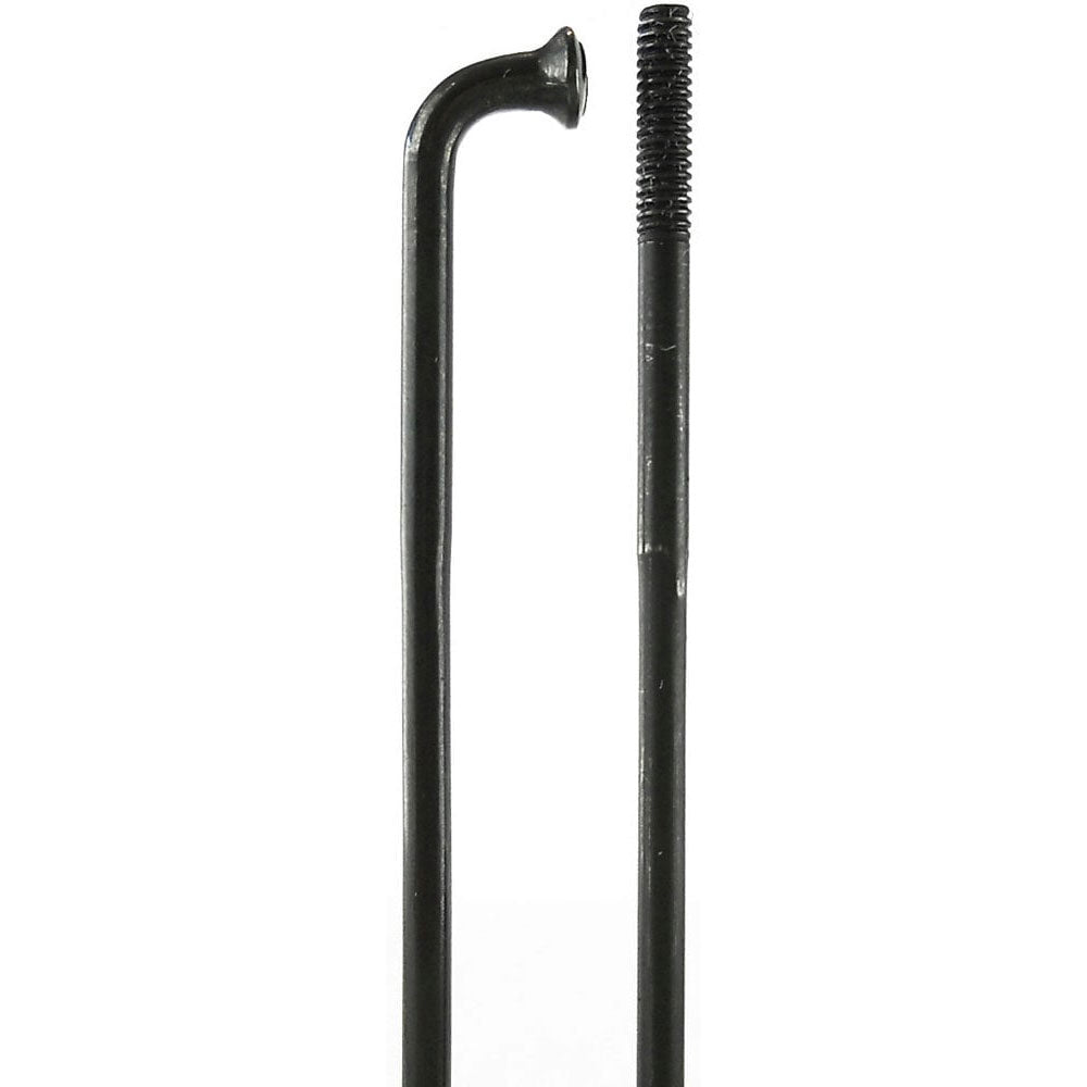 Pillar Double Butted PSR Spokes - Black - J-Bend - No Nipples Included - 278mm Long x 2.0mm-1.8mm-2.0mm - 2.2mm PSR Elbow - Pack Of 18