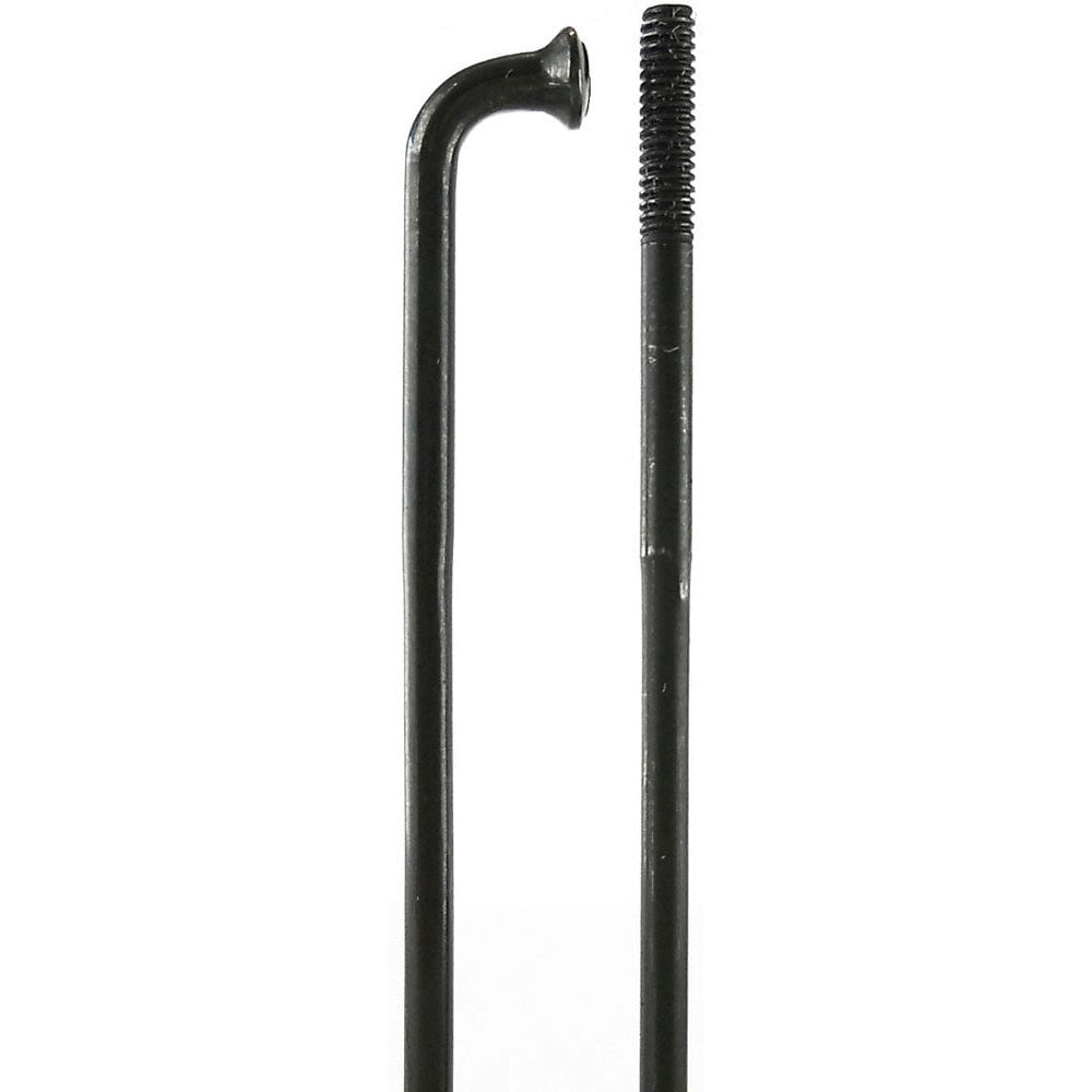 Pillar Plain 13G PSR Spokes - Black - J-Bend - No Nipples Included - 298mm Long x 2.3mm With 2.5mm Elbow - Pack Of 18