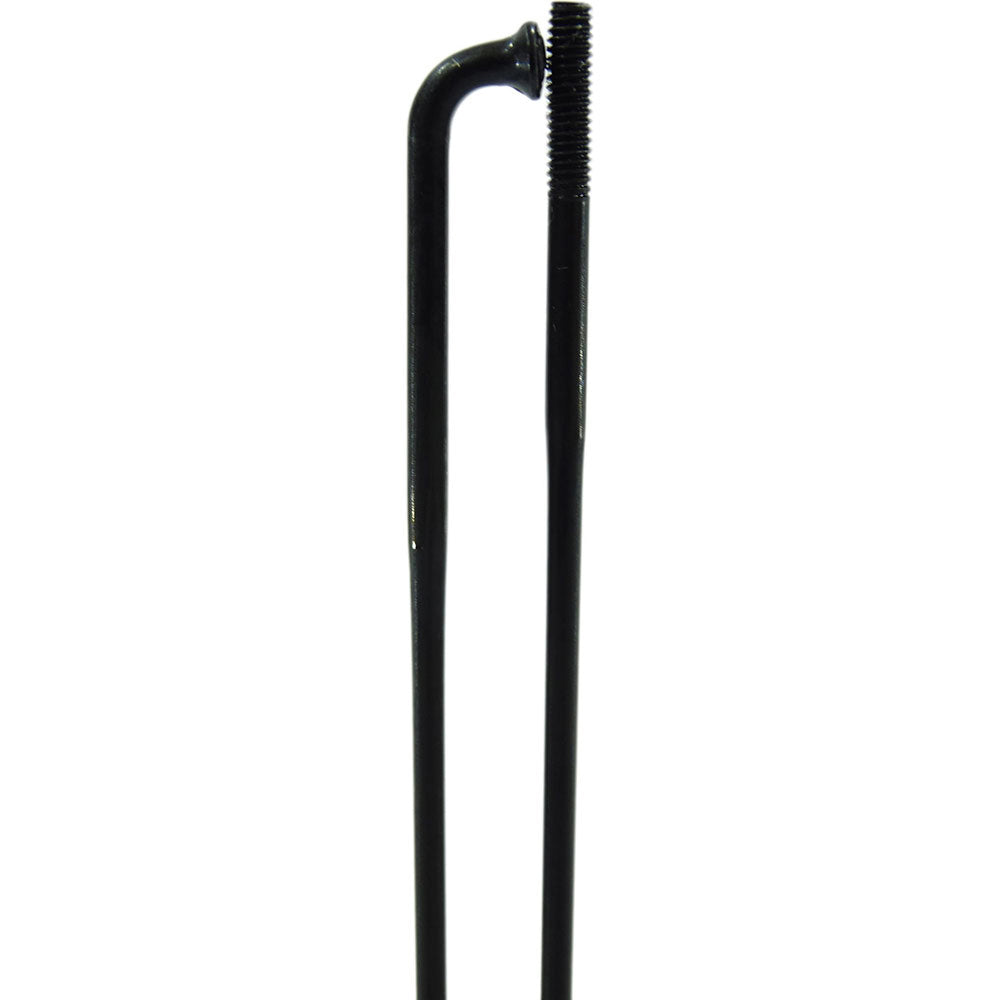 Pillar Plain Gauge PSR Spokes - Black - J-Bend - No Nipples Included - 250mm Long x 2.0mm - 2.2mm PSR Elbow - Pack Of 18
