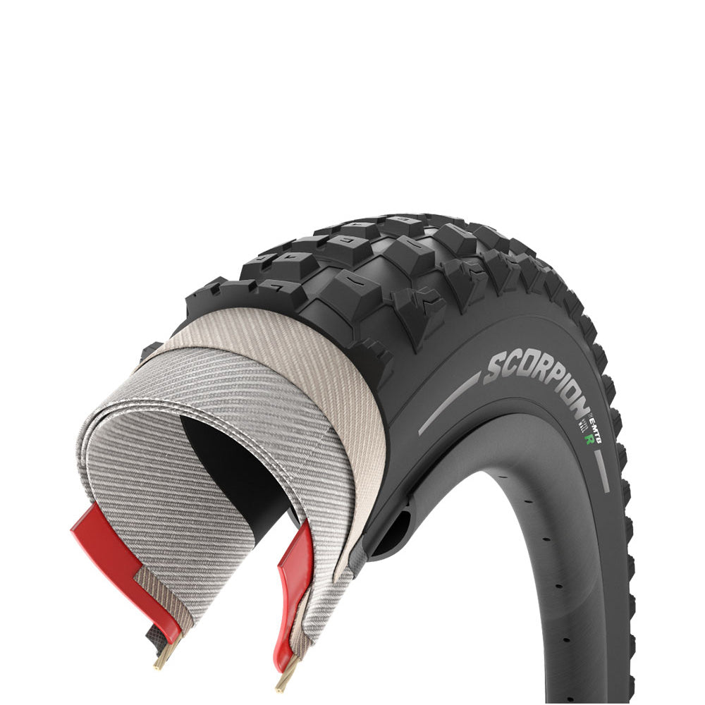 Pirelli Scorpion E-MTB Rear Specific Tyre - Black - TR Folding - HyperWall - SmartGrip - 2.6 Inch - 27.5 Inch