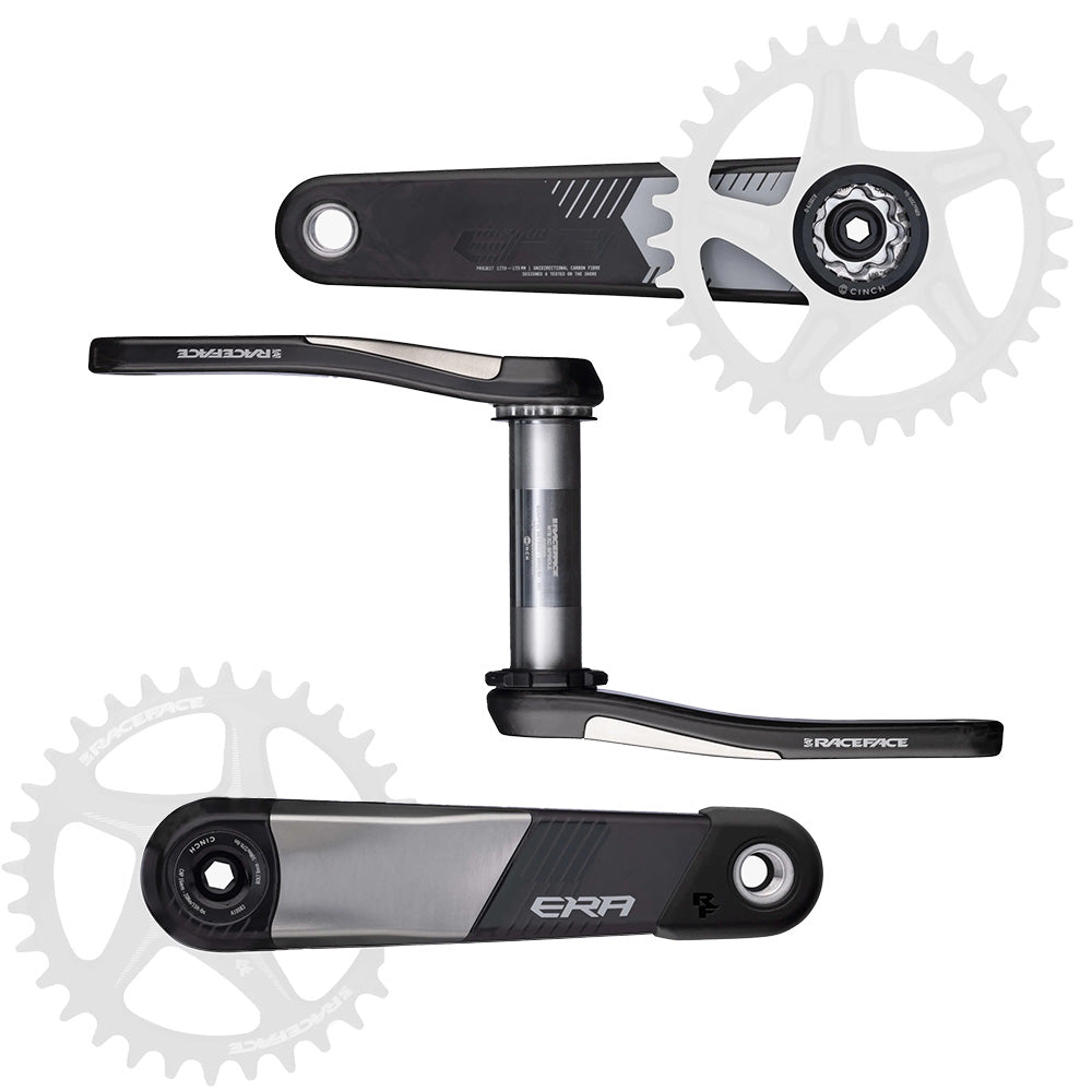 Race Face Era Cinch Crank Arms - 30mm - 68-73mm - Easton Cinch Direct Mount - No Spider - No Chainring - Carbon - Stealth - 165mm