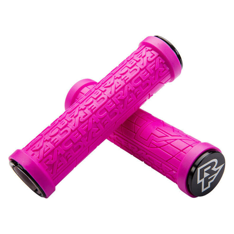 Race Face Grippler Lock On Grips - Magenta With Black Clamps - 30mm