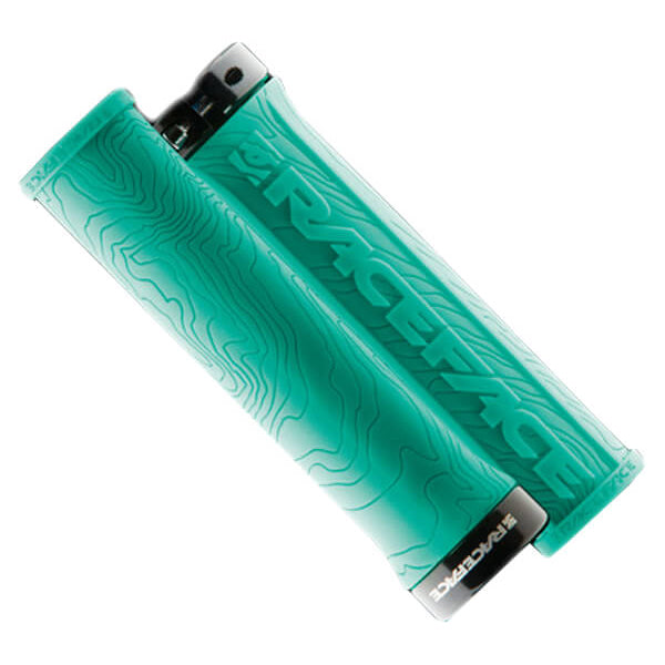 Race Face Half Nelson Lock On Grips - Turquoise With Black Clamps