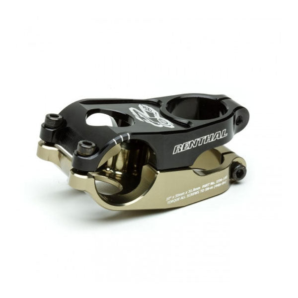 Renthal Duo Stem - Black - Gold - 31.8mm - 40mm x 10 Degree - 1 1-8th Inch