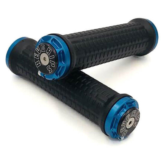 RevGrips Pro Series Grips - Black With Blue Clamps - M