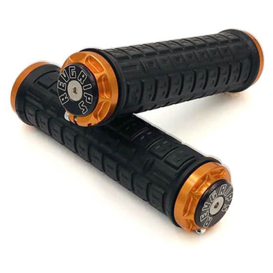 RevGrips Pro Series Grips - Black With Orange Clamp - L