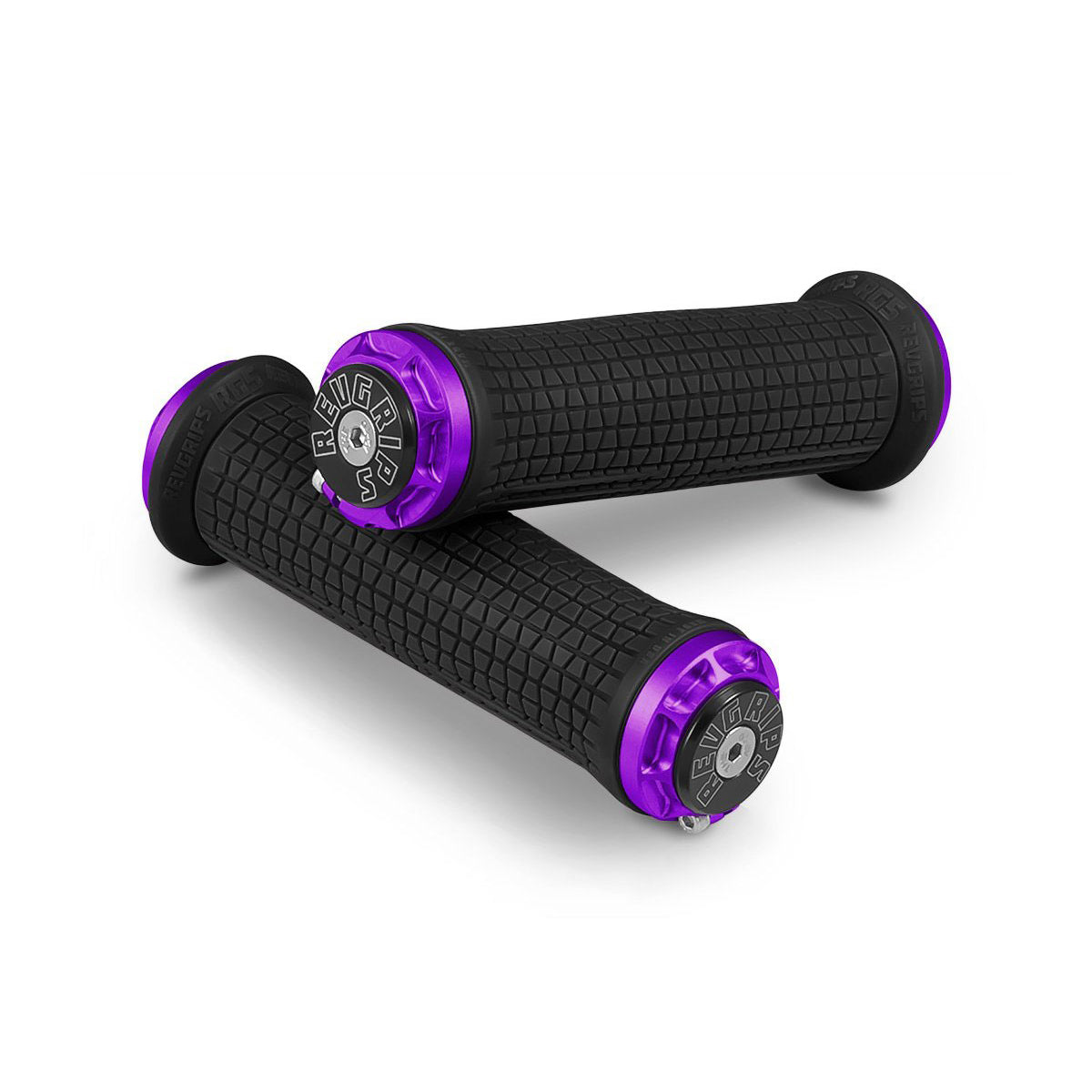RevGrips Pro Series Grips - Black With Purple Clamps - RG7