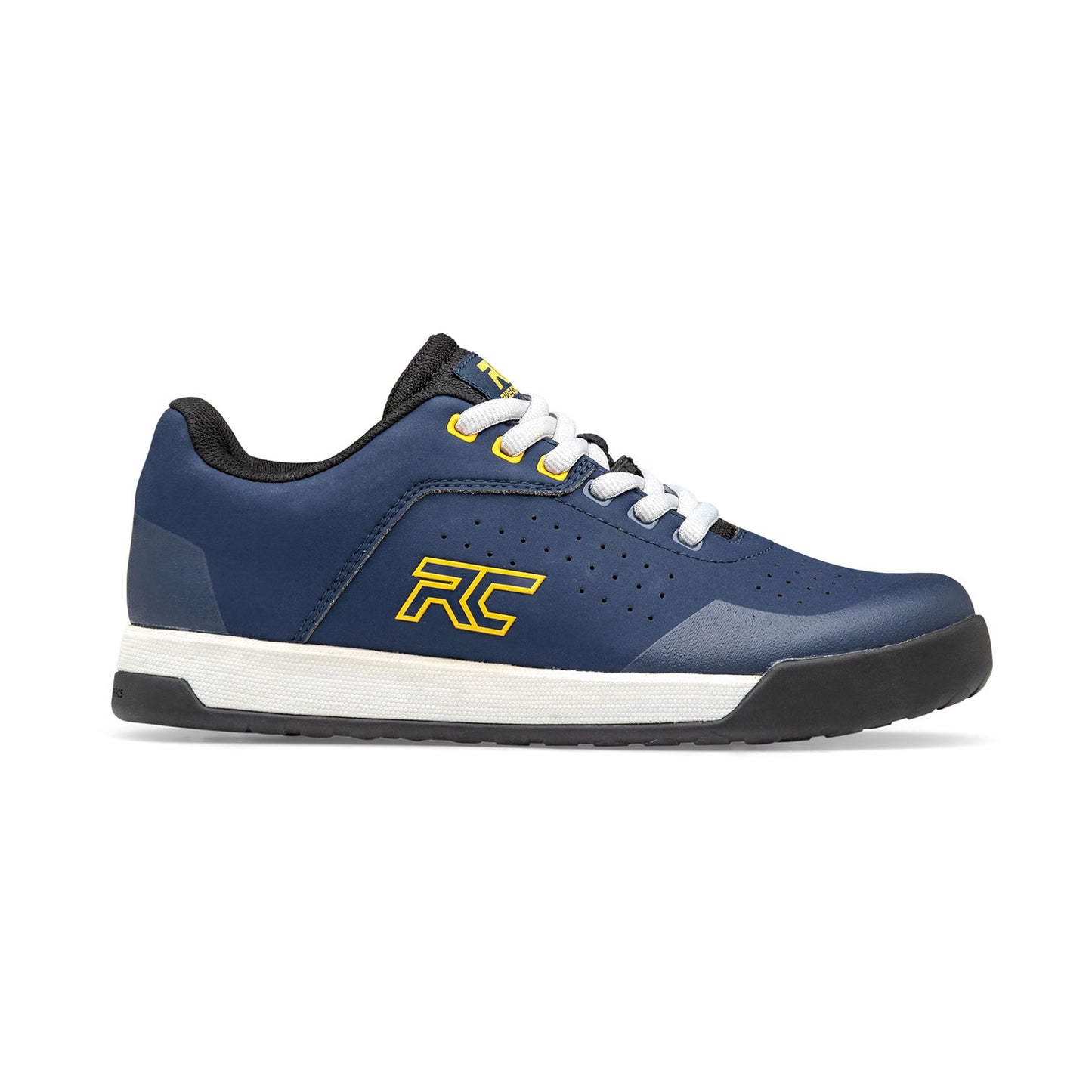 Ride Concepts Hellion Women's Flat Shoes - US 7.0 - Midnight Blue - Sunflower