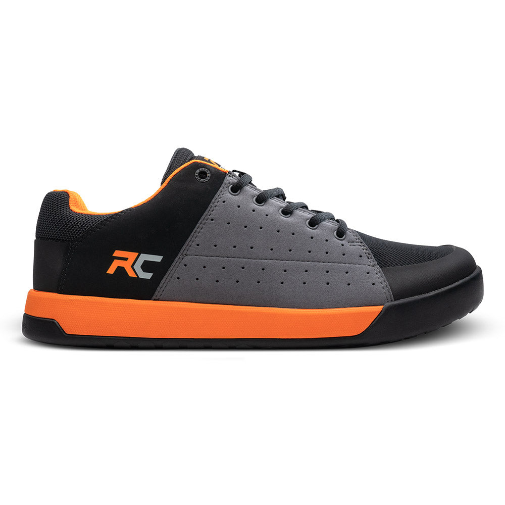 Ride Concepts Livewire Flat Shoes - US 11.5 - Charcoal - Orange