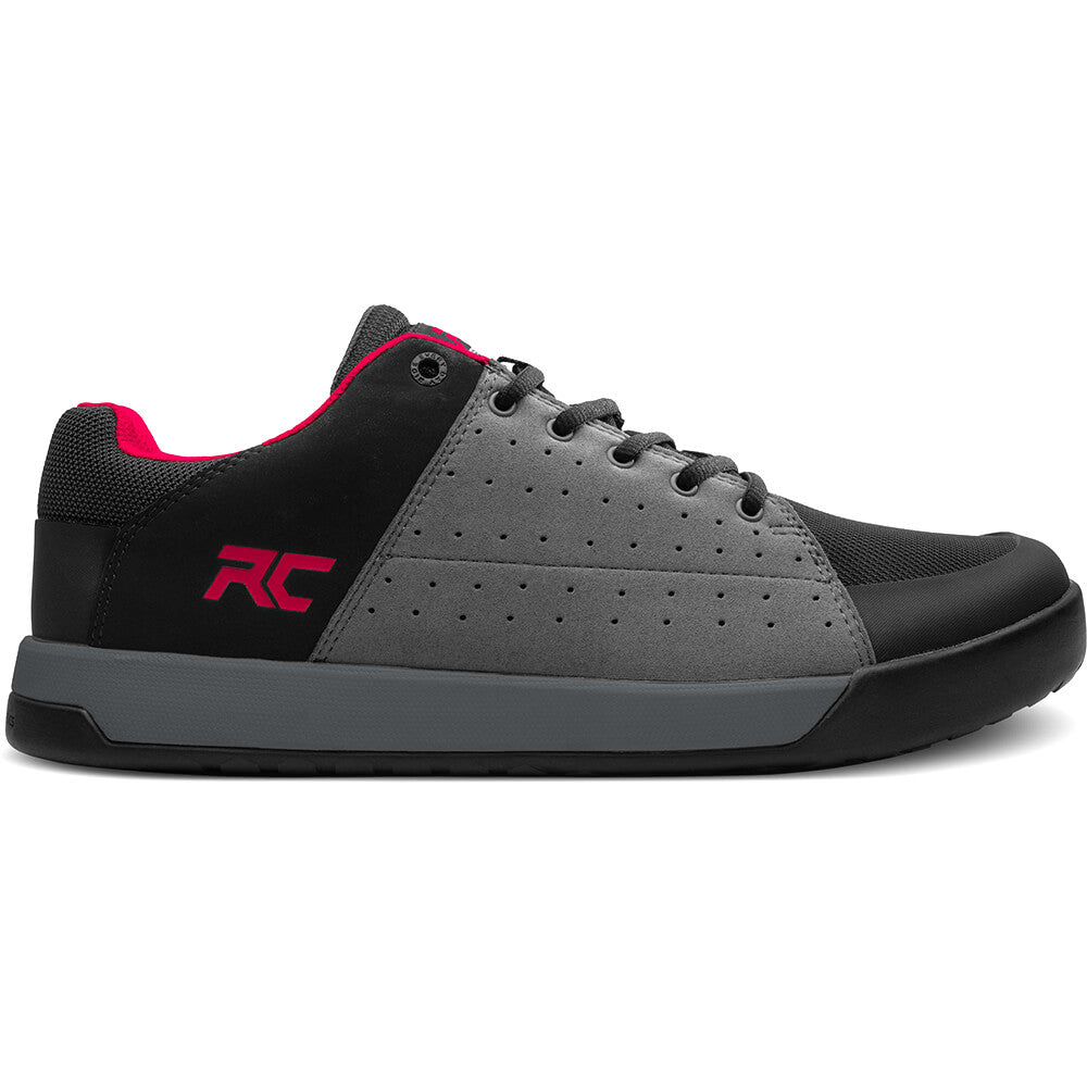 Ride Concepts Livewire Flat Shoes - US 9.5 - Charcoal - Red