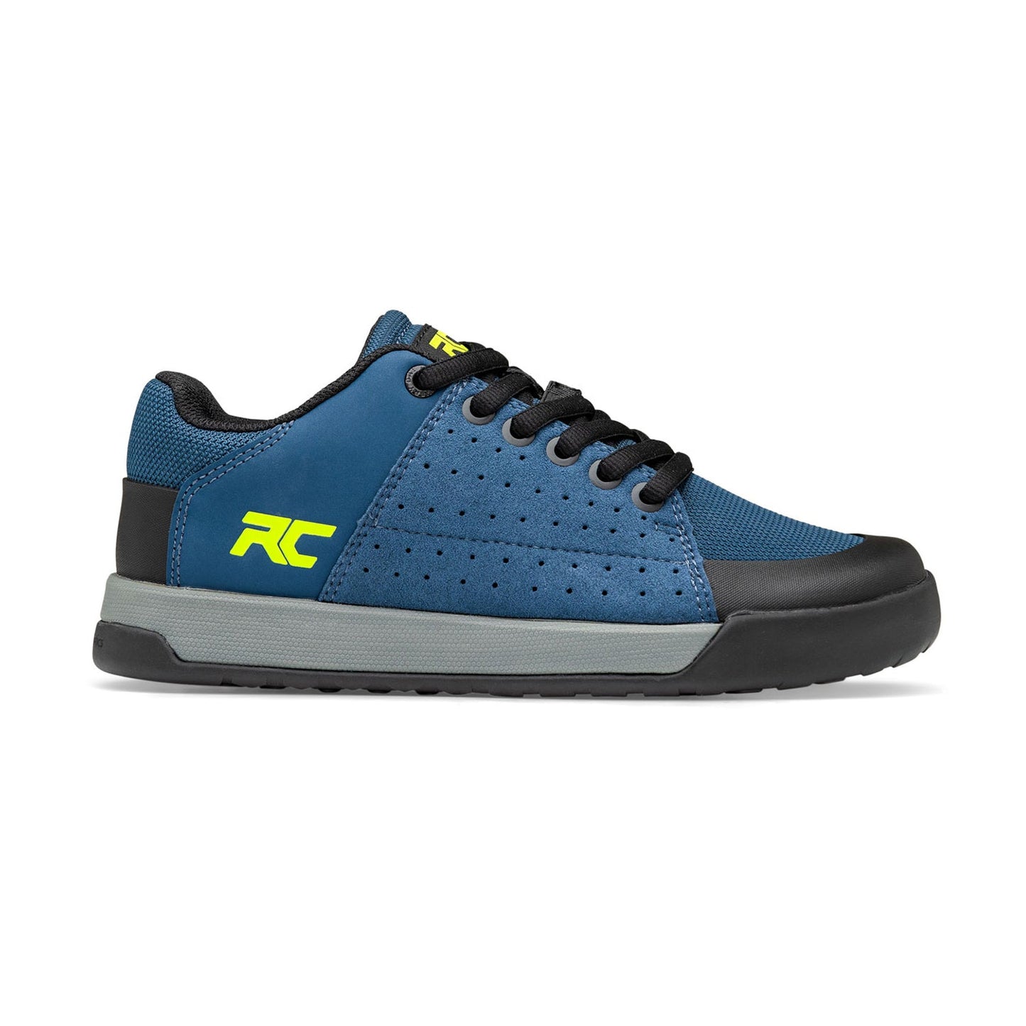 Ride Concepts Livewire Youth Flat Shoes - US 3.0 - Blue Smoke - Lime