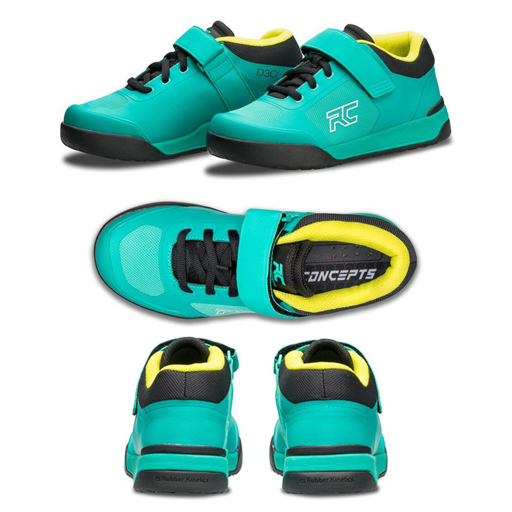 Ride Concepts Traverse Women's Clipless Shoes - US 5.0 - Teal - Lime