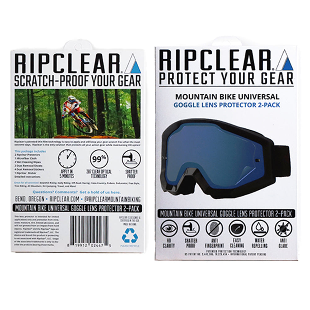 Ripclear Universal Mountain Bike Lens Protector - 2 Pack - One Size Fits Most