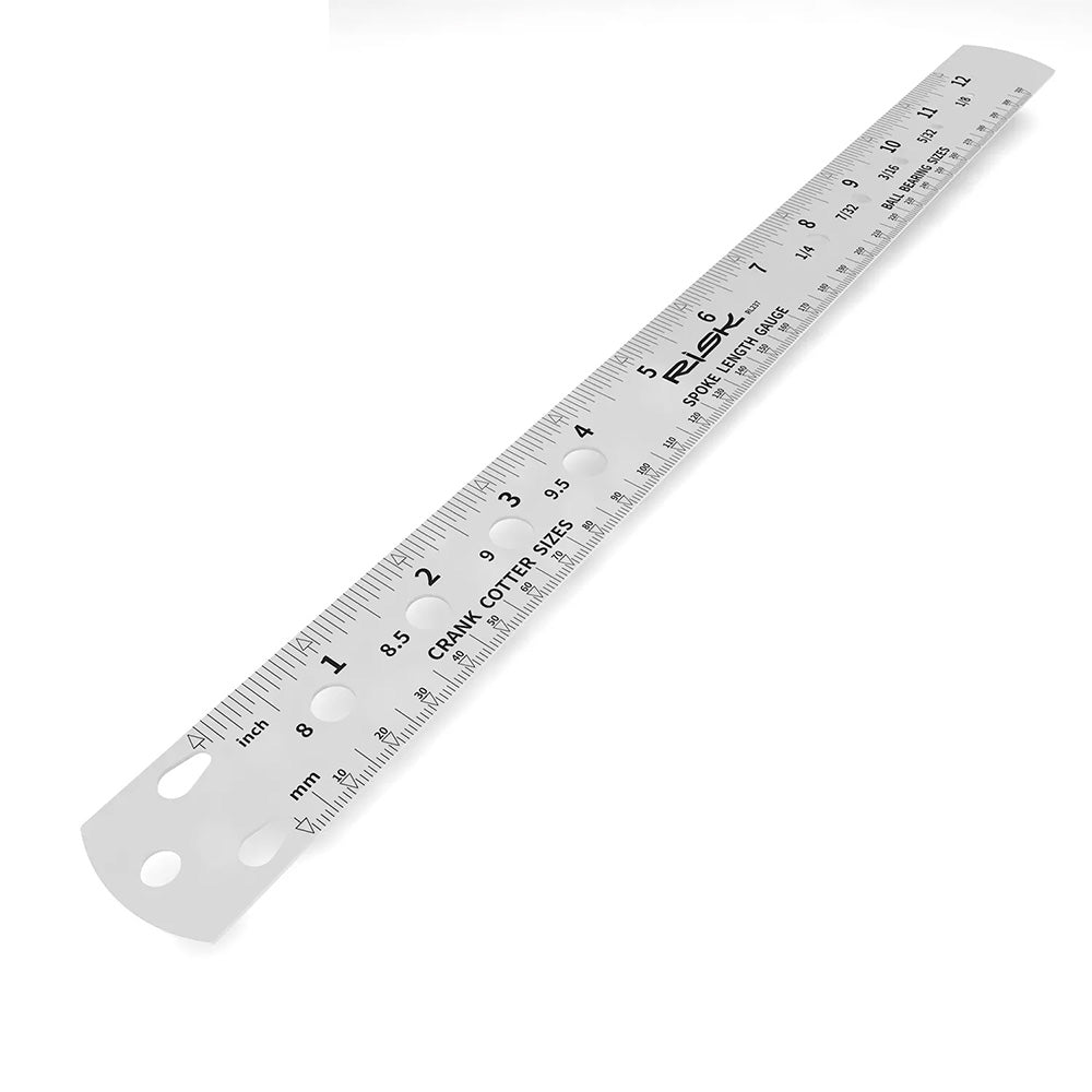 Risk Spoke Measuring Ruler - Silver | MTB Direct
