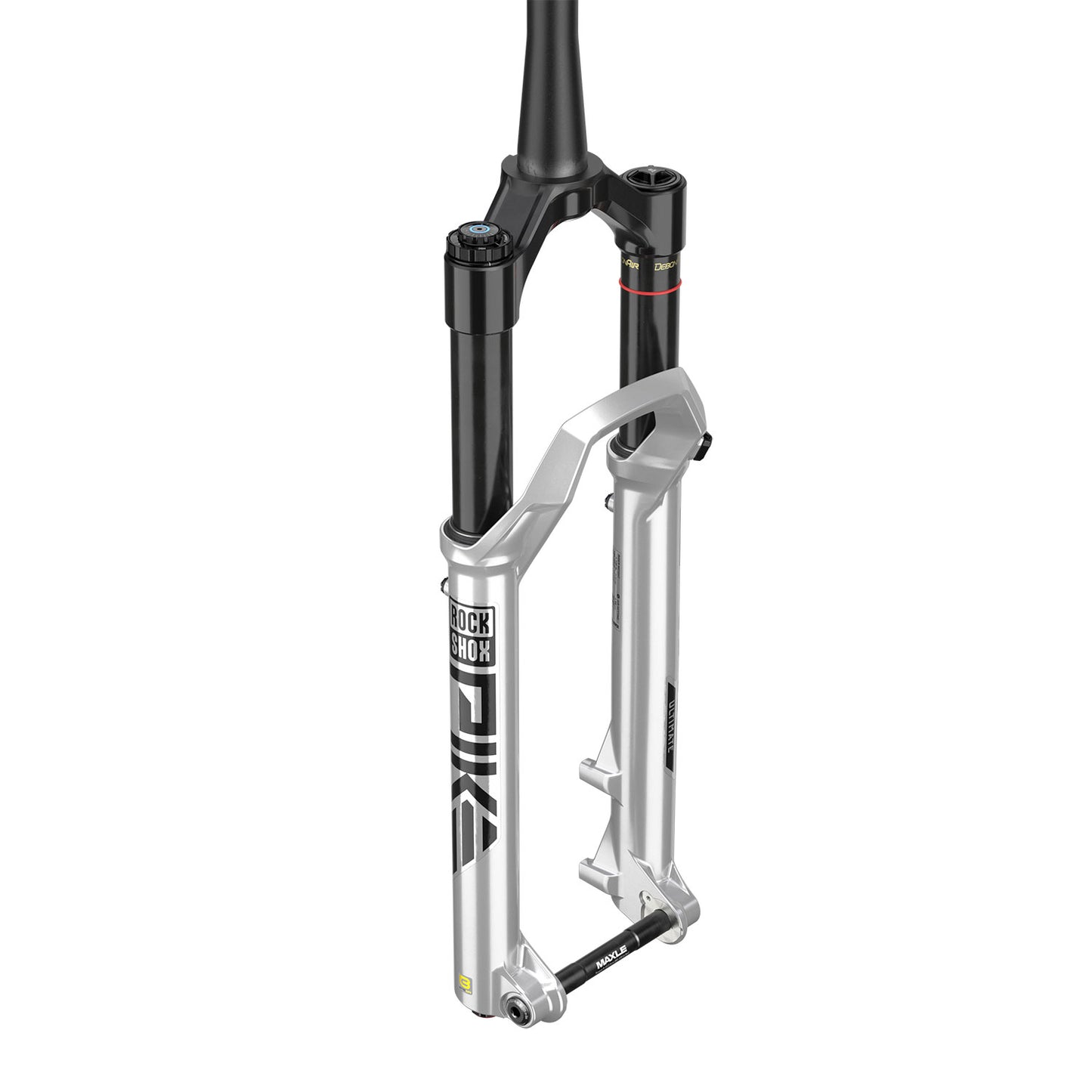 Rockshox Pike Ultimate Charger 3 RC2 Debonair+ C1 Fork - Gloss Silver - 15x110mm Boost - Maxle Stealth - 37mm - 120mm - 2023 - Tapered 1 1-8-1.5 Inch - 27.5 Inch
