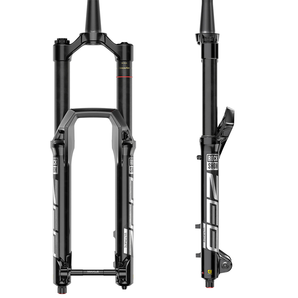 Rockshox Zeb Ultimate Charger 3 RC2 Debonair+ A2 Fork - Gloss Black - 15x110mm Boost - Maxle Stealth - 44mm - 180mm - 2023 - Tapered 1 1-8-1.5 Inch - 29 Inch