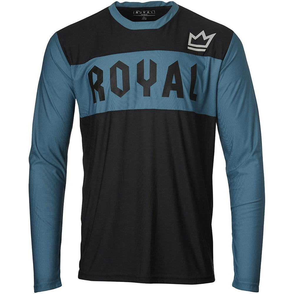 Royal Racing Apex Long Sleeve Jersey - L - Blue - Black