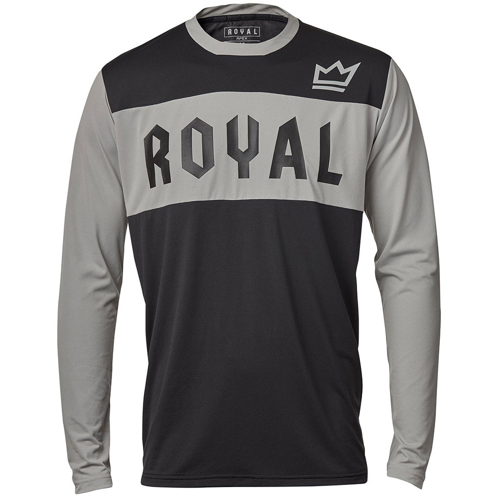 Royal Racing Apex Long Sleeve Jersey - S - Grey - Black