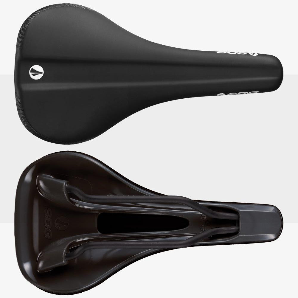 SDG Bel-Air 3.0 Saddle - Black - White - Sport - Steel Rails