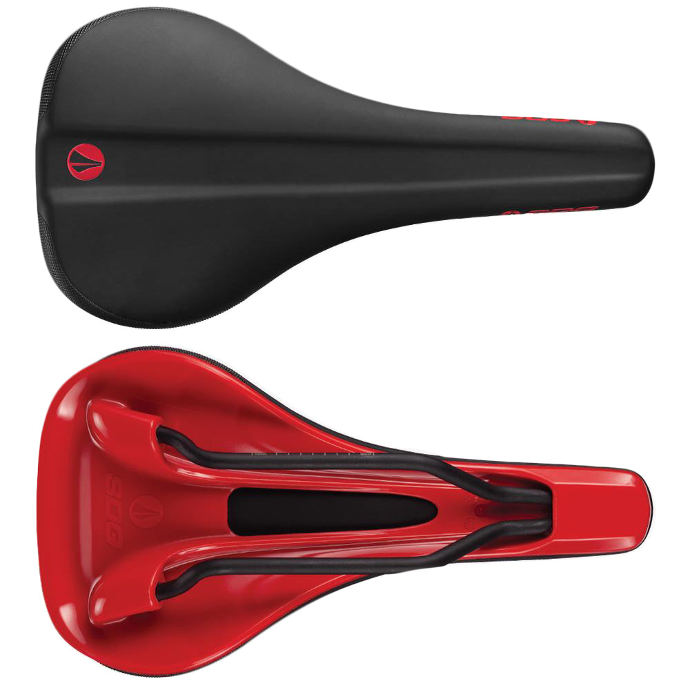 SDG Bel-Air 3.0 Saddle - Red - Lux-Alloy Rails
