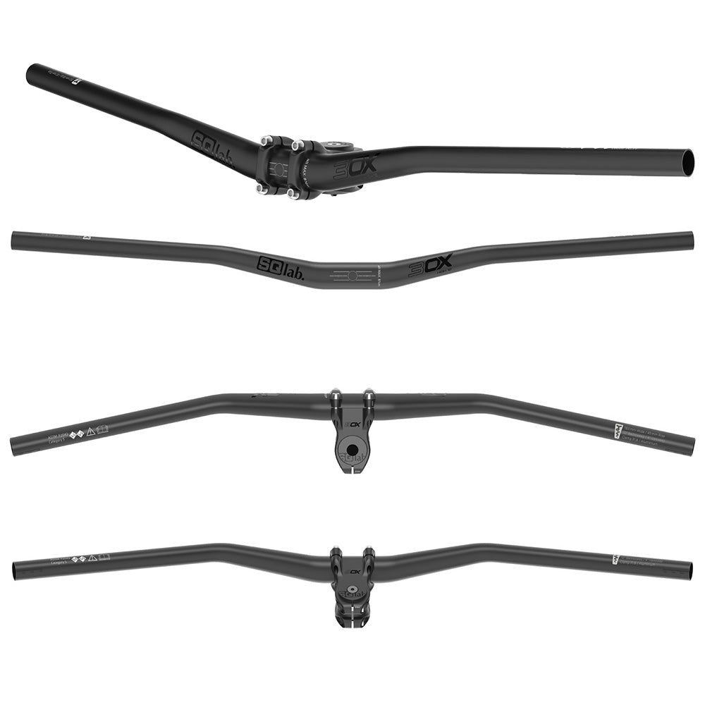 SQLab 3OX Alloy Bar - Black - 31.8mm - 45 Rise - 780 - 12 Degree Backsweep