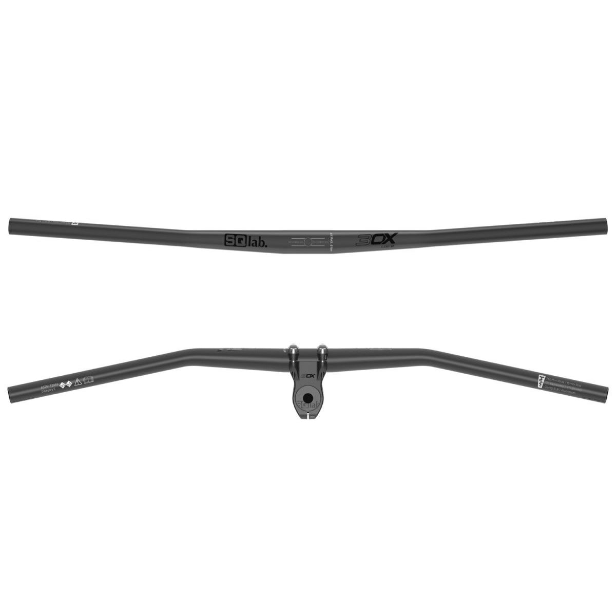 SQLab 3OX Alloy Bar - Black - 31.8mm - 30 Rise - 780 - 12 Degree Backsweep