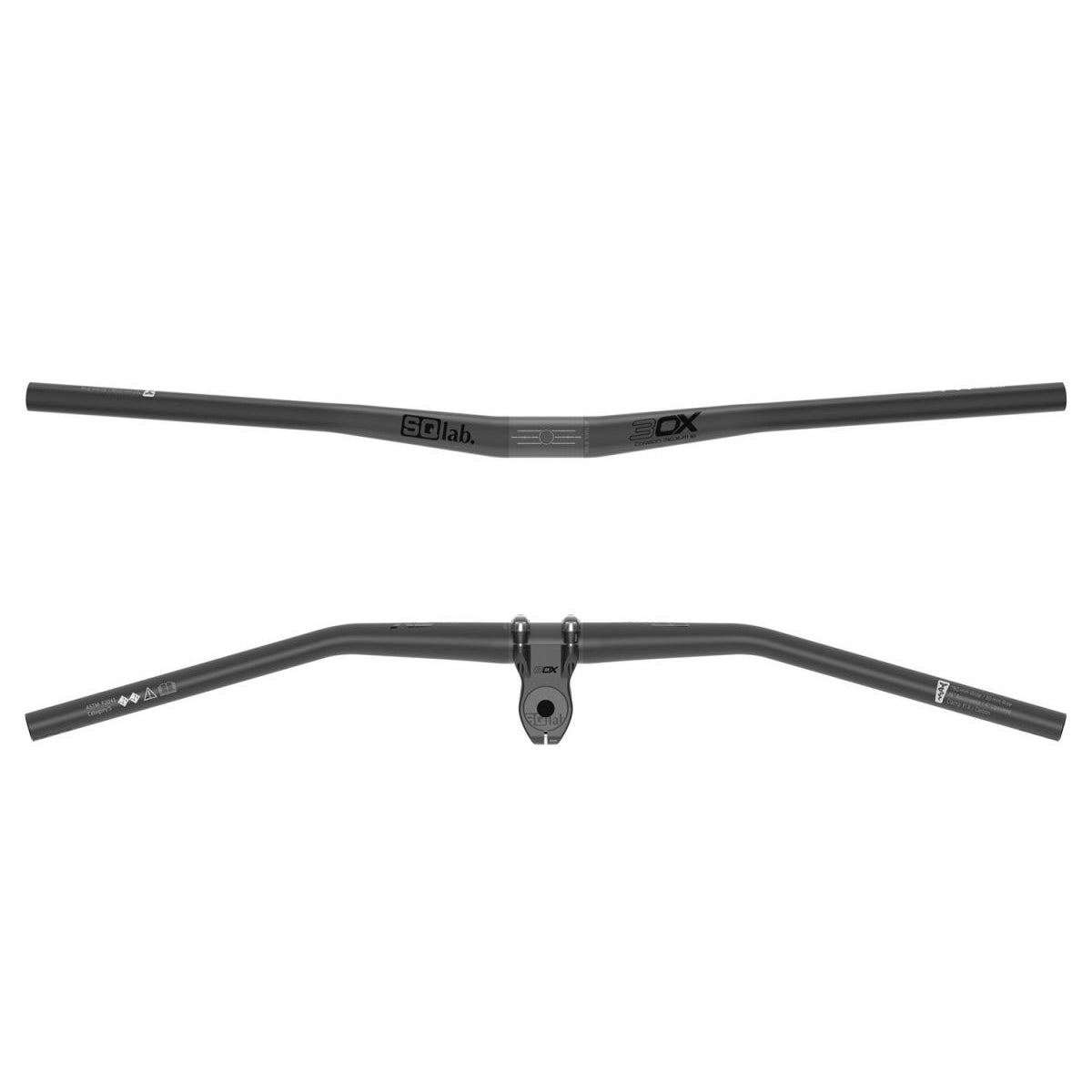 SQLab 3OX Alloy Bar - Black - 31.8mm - 30 Rise - 780 - 16 Degree Backsweep