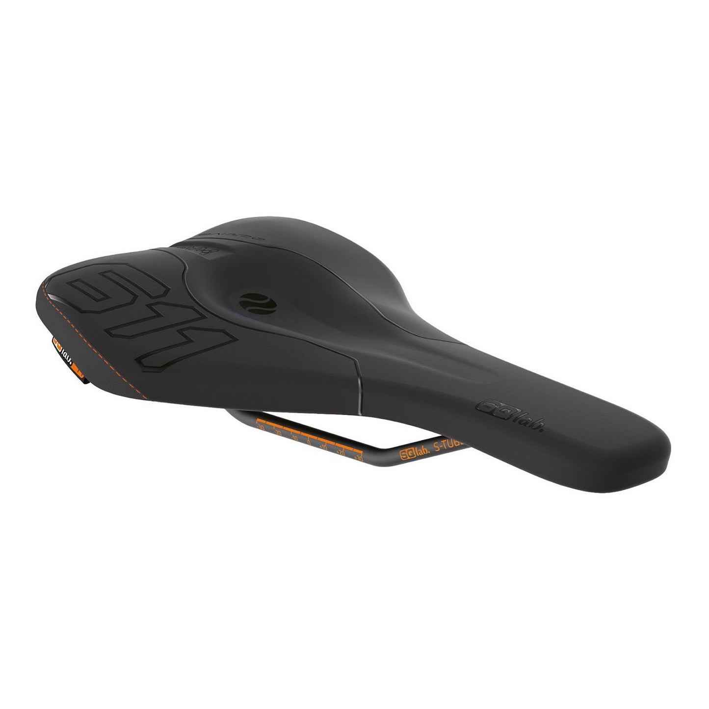 SQLab 611 Ergowave Active S-Tube Saddle - Black - S-Tube Rails - 120mm Wide
