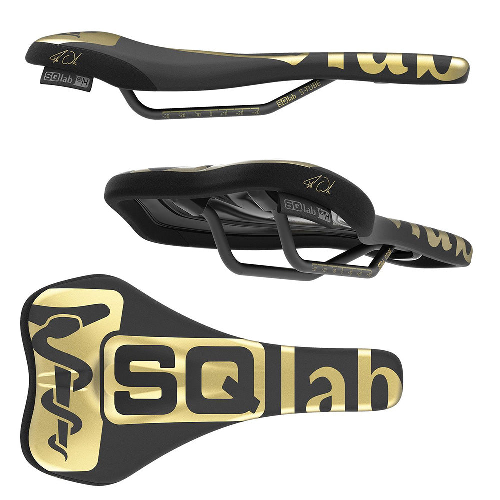 SQLab 611 Ergowave Fabio Wimber Saddle - Black - Fabio Wibmer - S-Tube Rails - 150mm Wide