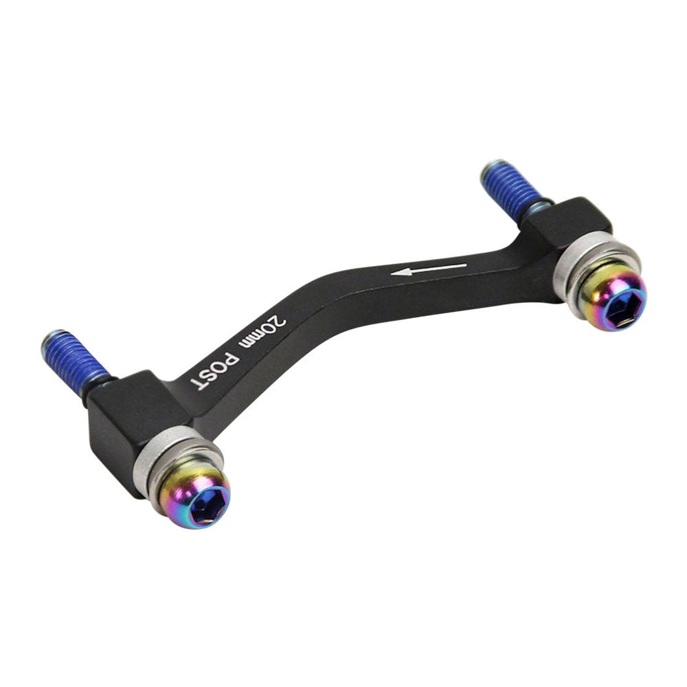 SRAM - Avid Post Frame Or Fork To Post Caliper Brake Mount - F 160-180mm - R 140-160mm 160-180mm 180-200mm - Black - Rainbow Bolts - Mount - 20mm Increase