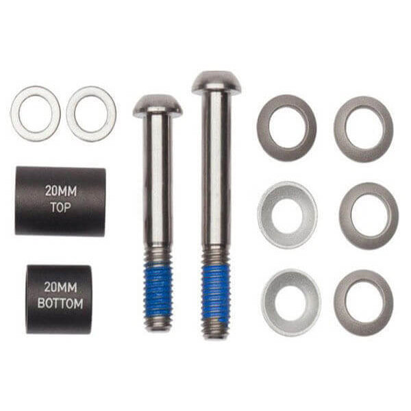 SRAM - Avid Post Frame Or Fork To Post Caliper Brake Mount - F 160-180mm - R 140-160mm 160-180mm 180-200mm - Black - Stainless Bolts - Spacers - 20mm Increase