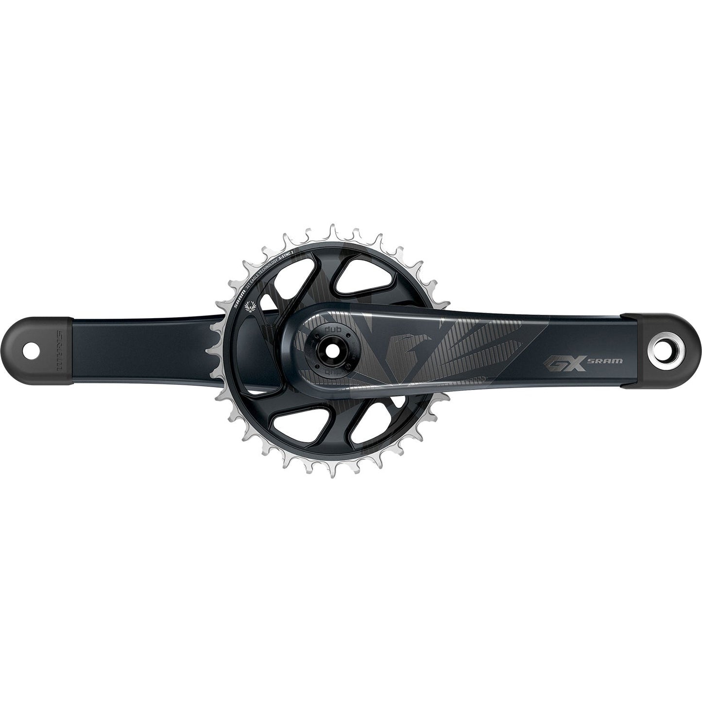SRAM GX Eagle Carbon DUB Crankset - 28.99mm DUB - SRAM Direct Mount - X-Sync 2 Direct Mount - 3mm Boost - Lunar Grey - 170mm - 68-73mm - 32T