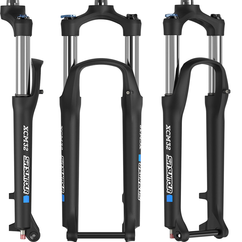 SR Suntour OEM XCM32 Coil Sprung Fork - 29 Inch - 100mm Travel - 15x100mm - QR - Tapered 1 1-8-1.5 Inch - Matte Black