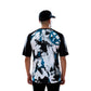 Rubber Side Down His Gravel Grunge Short Sleeve Jersey - XL - White - Black - Blue