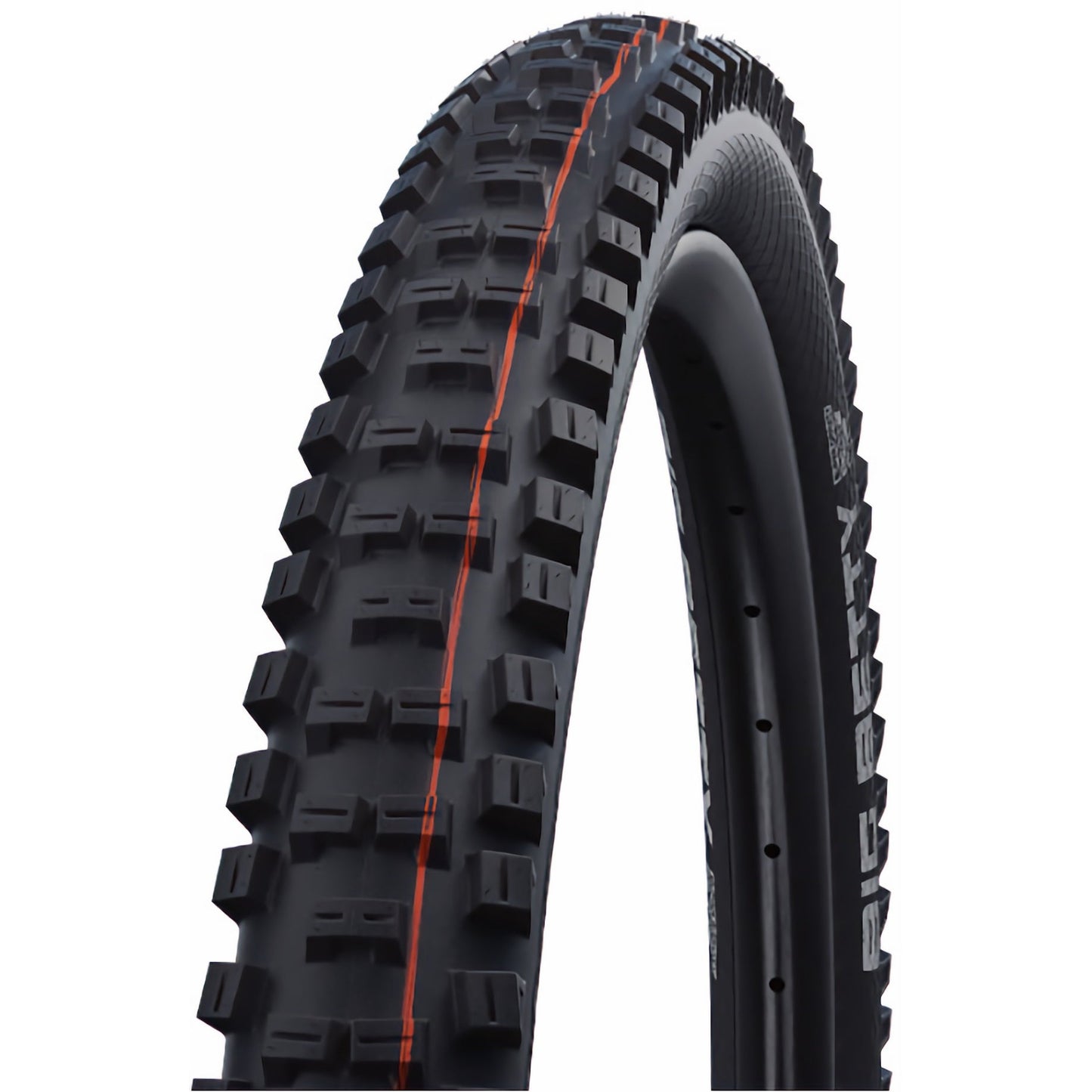 Schwalbe Big Betty Tyre - Black - Orange - TLE Kevlar Folding - Super Trail - E-50 - Addix Soft - EVO - 2.4 Inch - 29 Inch