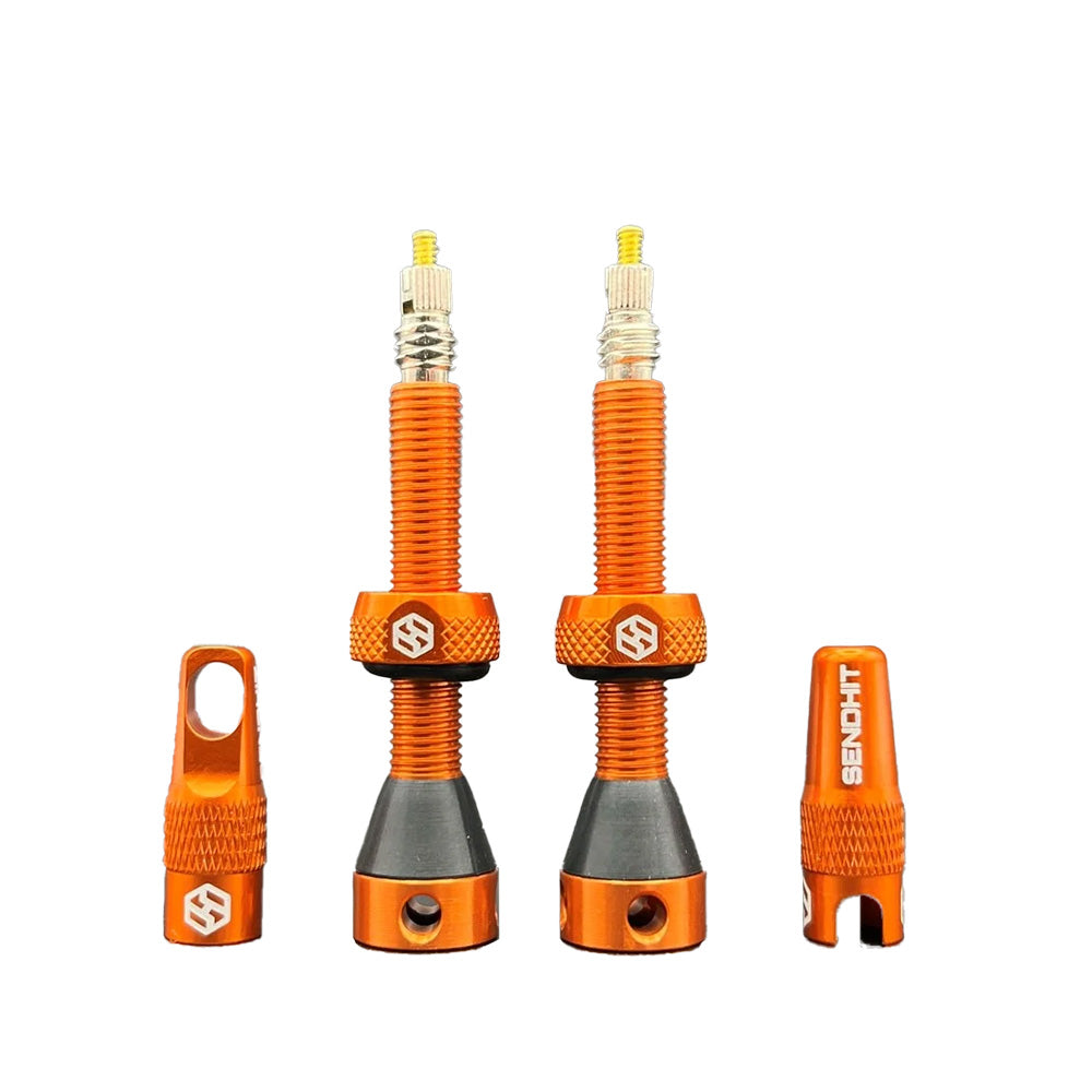 Sendhit Tubeless Valve Kit - Orange - 44mm