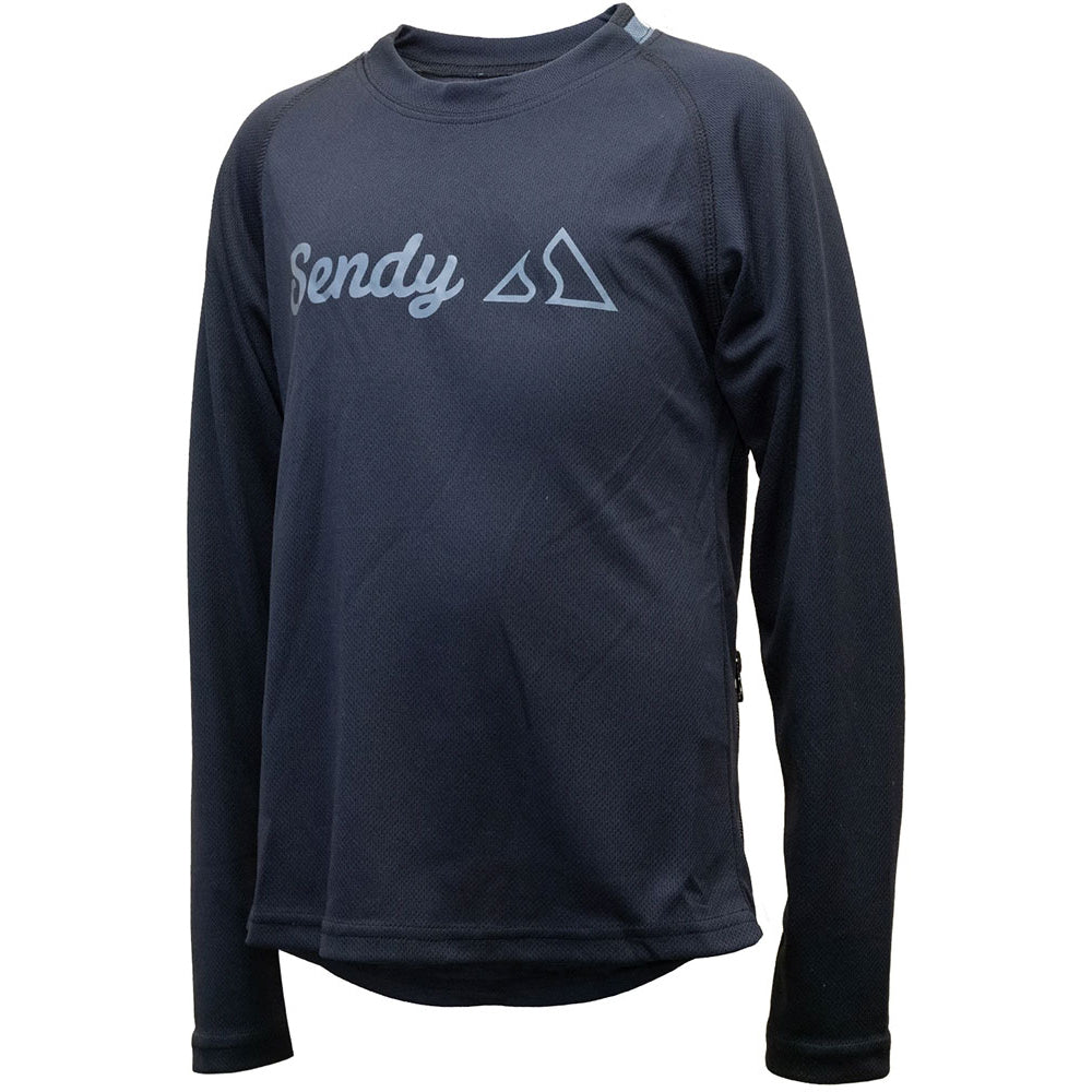 Sendy Send It Long Sleeve Youth Jersey - Youth L - Bold Black