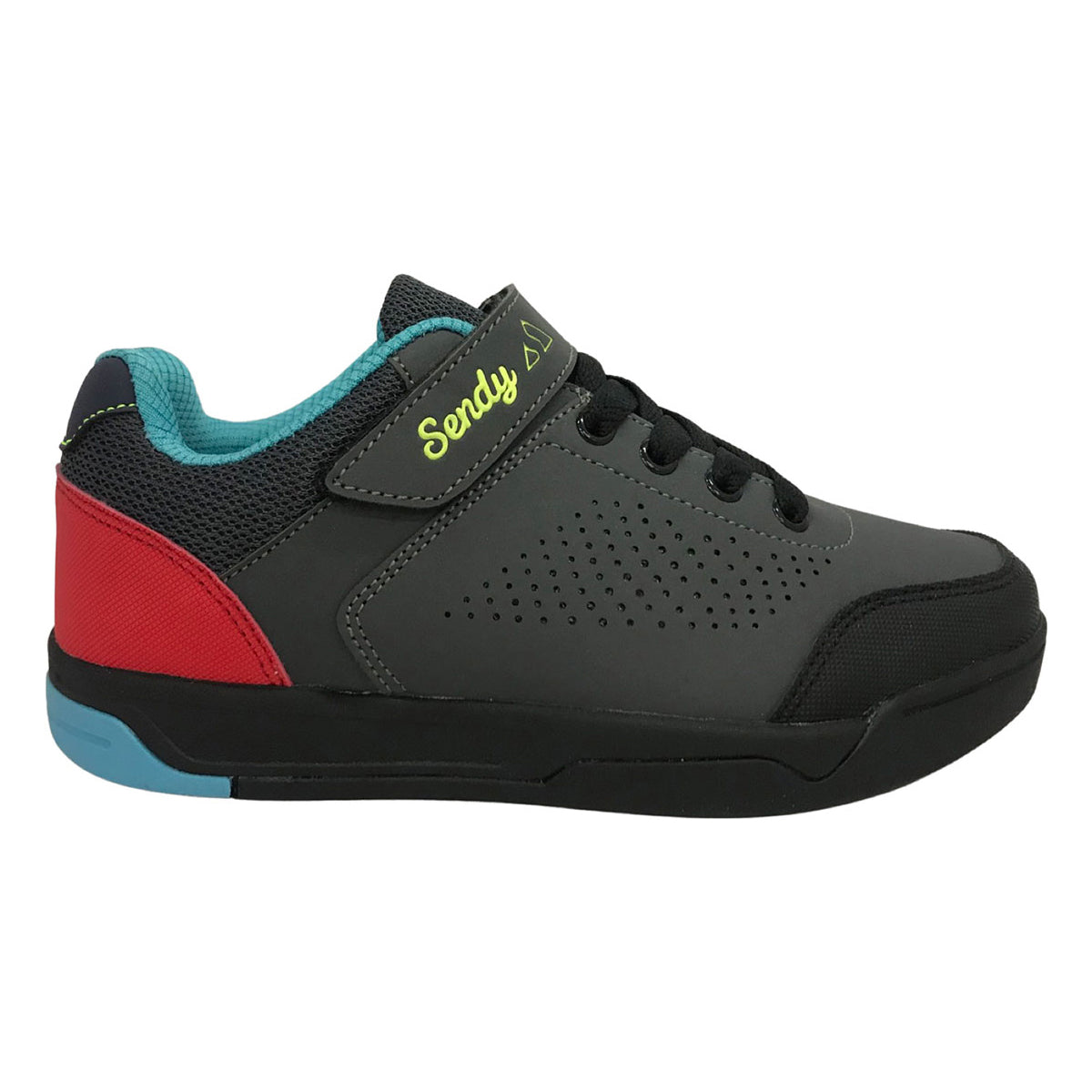Sendy Send It Youth Flat Pedal Shoe - US 7.0 - Red - Blue - Yellow