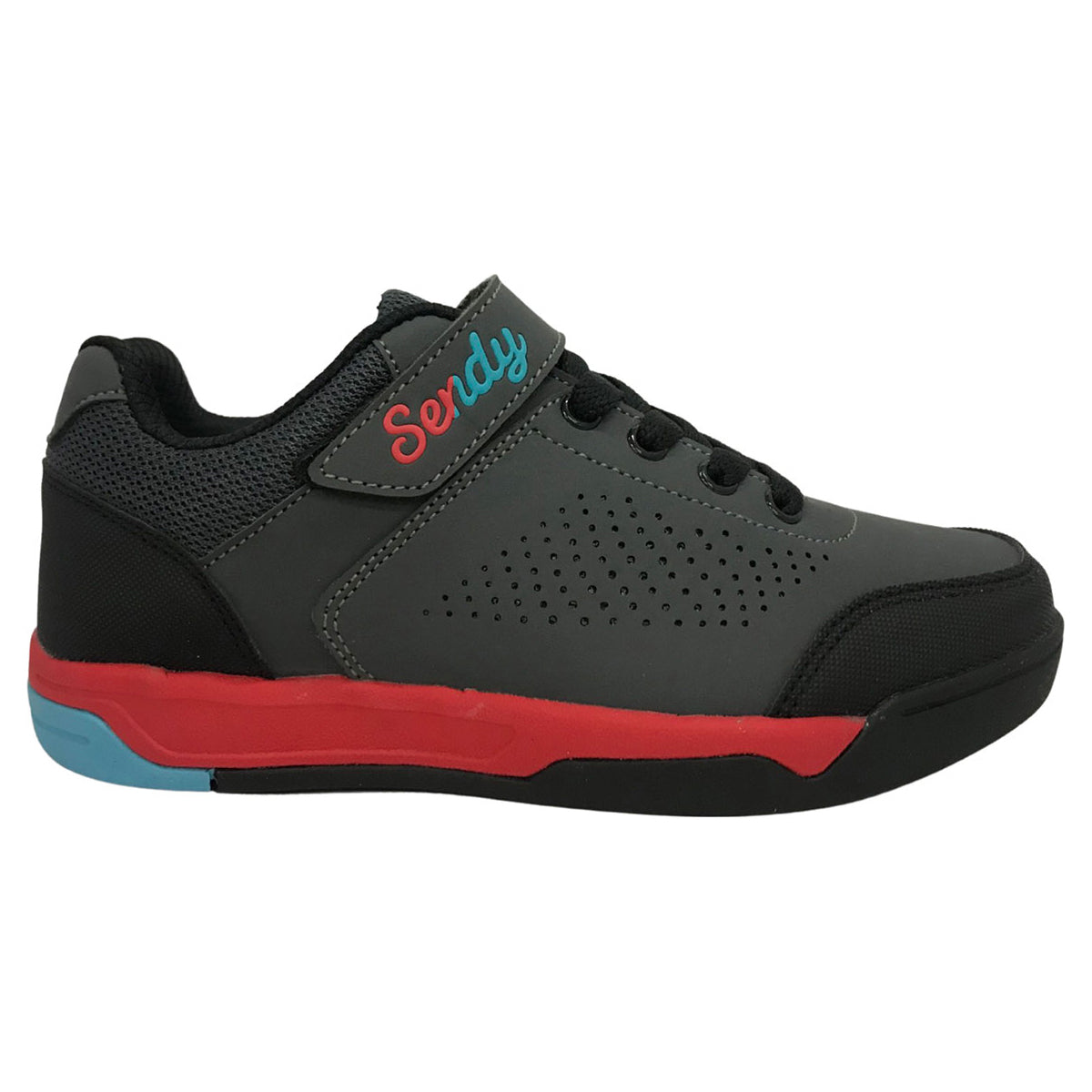 Sendy Send It Youth Flat Pedal Shoe - US 6.0 - Red - Grey