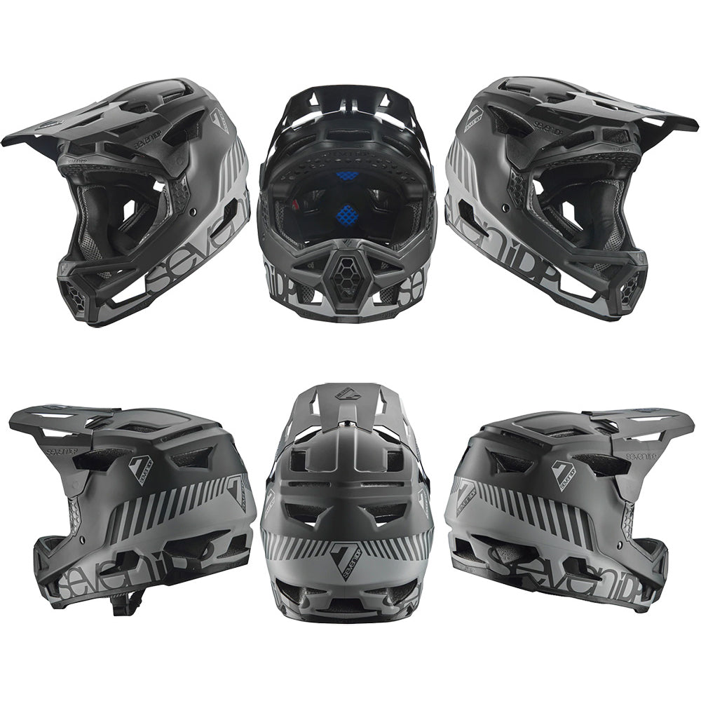 Seven 7 iDP Project 23 Fiberglass Full Face Helmet - S - Graphite - Black